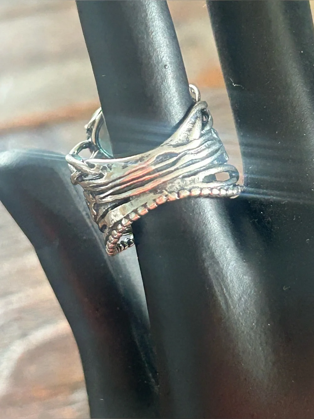 Or Paz Sterling Blue Topaz Ring      Sz 7